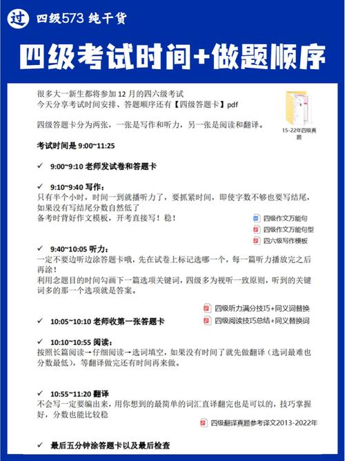 四级答题步骤及时间安排-图1